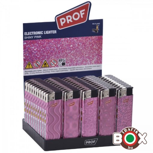 Öngyújtó Prof elektromos Pink szivárvány hologram 40804635