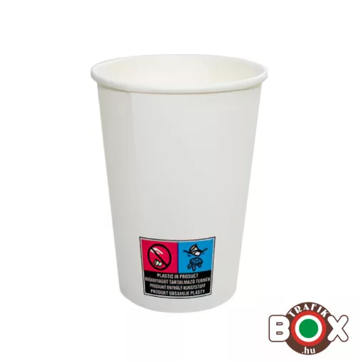 Papírpohár Cappucinós Fehér 180 ml 50 db-os