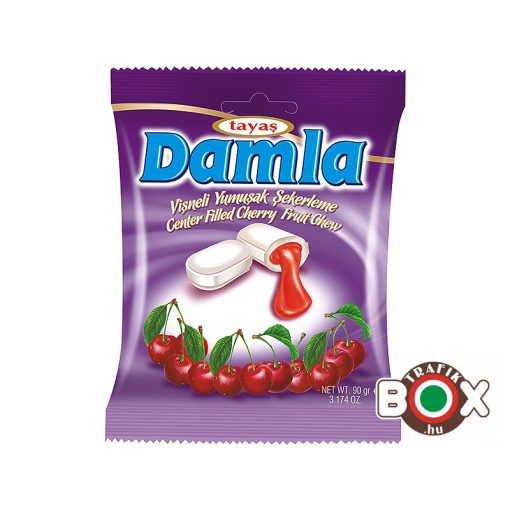 Damla meggy ízű töltött puhakaramell 90g