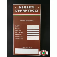 Trafik nyitva tartás tábla