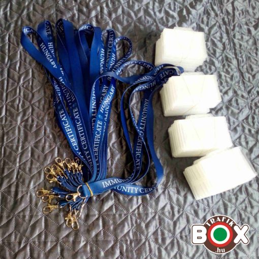 Védettségi igazolvány tartó nyakpánttal